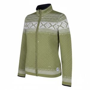 Dale of Norway Valle Sweater Cardigan Womens Large Full Zip 100% New Wool Green